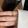 Different Round Female Avatar Golden Titanium Steel Trendy Ring