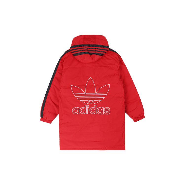 Adidas Originals Warm Mid-Length Casual Sports Hooded Down Jacket Women Jacket Light-Crimson FL0046