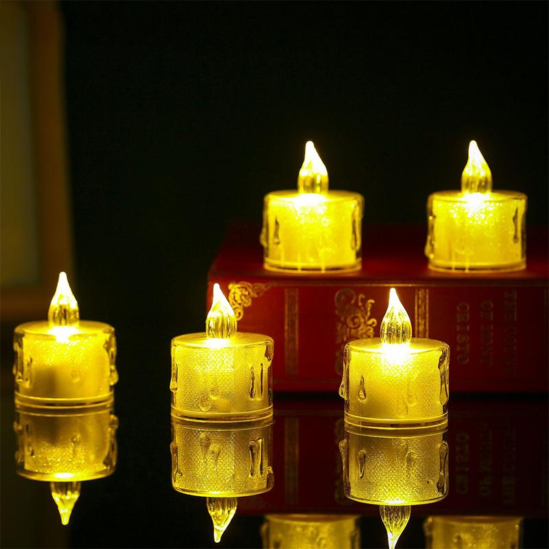Crystal Electronic Candle Birthday Party lebration Romantic Atmosphere Decoration LED Christmas Thanksgiving Mini Night Light