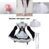 Unique Zero Kara Hajimeru Isekai Seikatsu Twins Ram/rem Classic Appeal Cosplay Maid Dress And Headwear Set