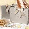 10pcs Gift Bags with Handle Thank You Party Favor Bags Welcome Bags Return Gifts with Bow Ribbon Shopping Bag Tote Bags Gift Wrap Bag