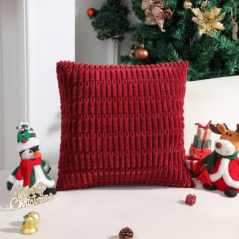 XUAI Corduroy Wheat Grain Backrest Pillowcase - Machine Washable Cover (Insert Not Included)