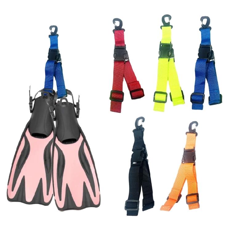 Scubas Diving Fin Mask Holder Mask Fin Keeper with Quick Releases Lanyard & Swivels Clip, Diving Webbing Flippers Belt