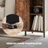Side Table with Storage, 2 Open Shelves, 3-Level Adjustable, Magnetic Door, Brown