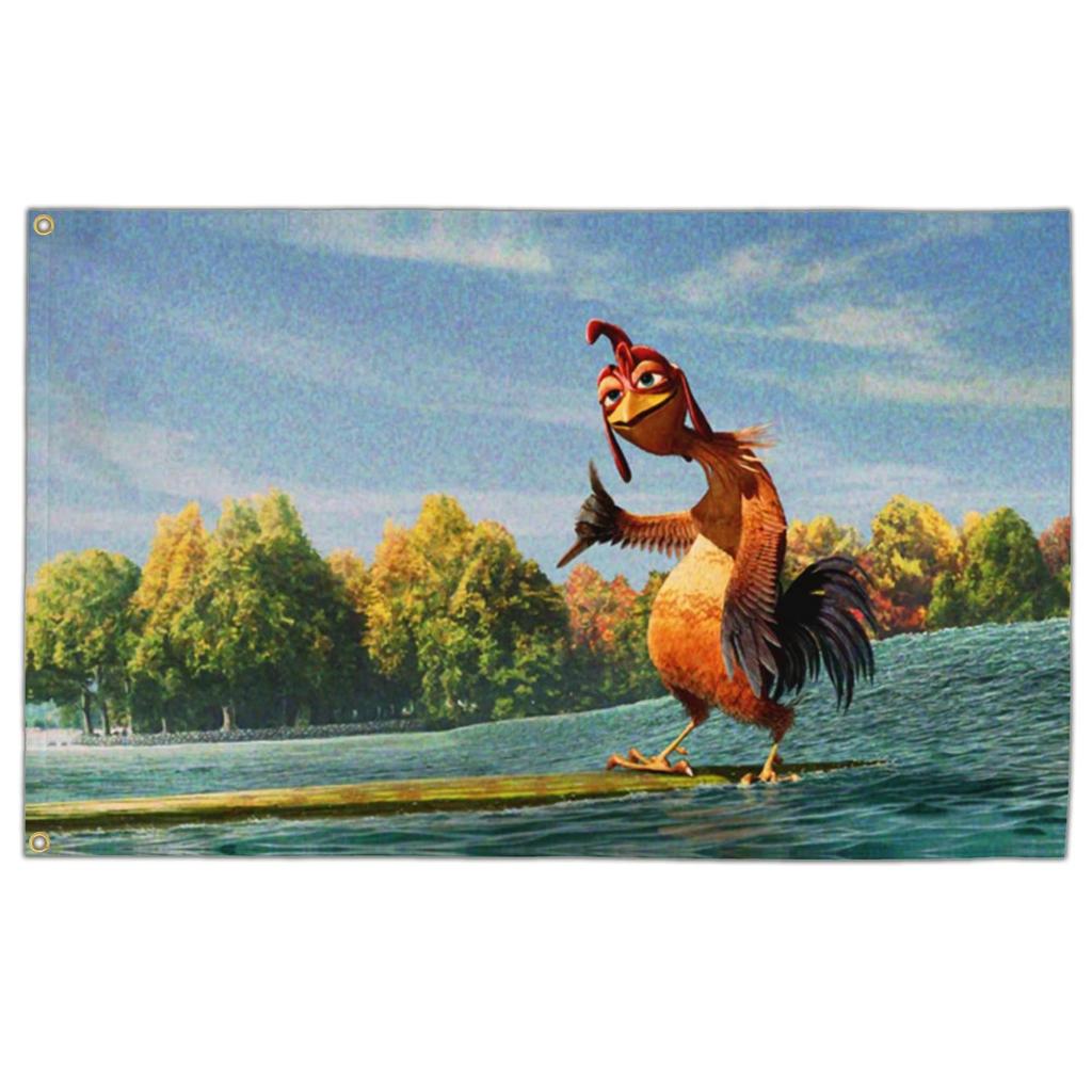 Chicken Joe Flag Surfs Up Funny Meme Tapestry Macrame Aesthetic Room Decoration Anime Game Posters Art Tapestries For Home