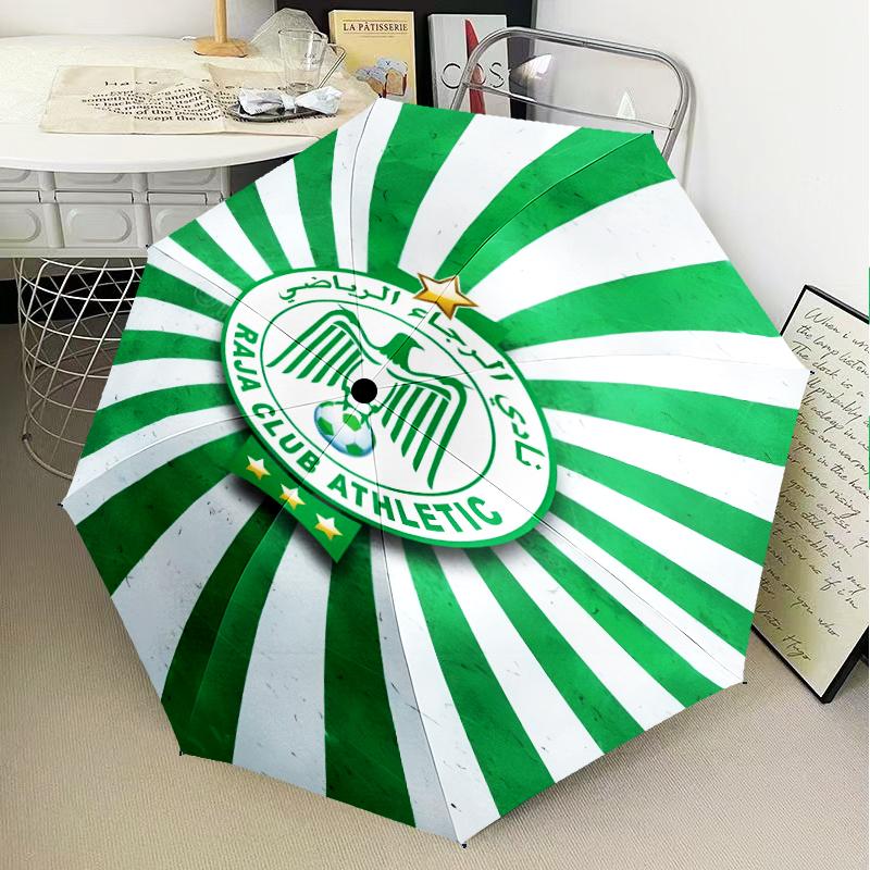 Raja Club Athletic Crest Umbrella Folding umbrella, automatic umbrella 8-Frame for Travel, camping Use Gift for Halloween Christmas