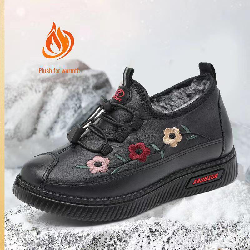 Χειμερινές Μπότες από Βαμβάκι με Αντιολισθητική Σόλα για Γυναίκες - Ζεστές, με Πλούσιο Βελούδο, Ιδανικές για Μεσήλικες και Ηλικιωμένες.