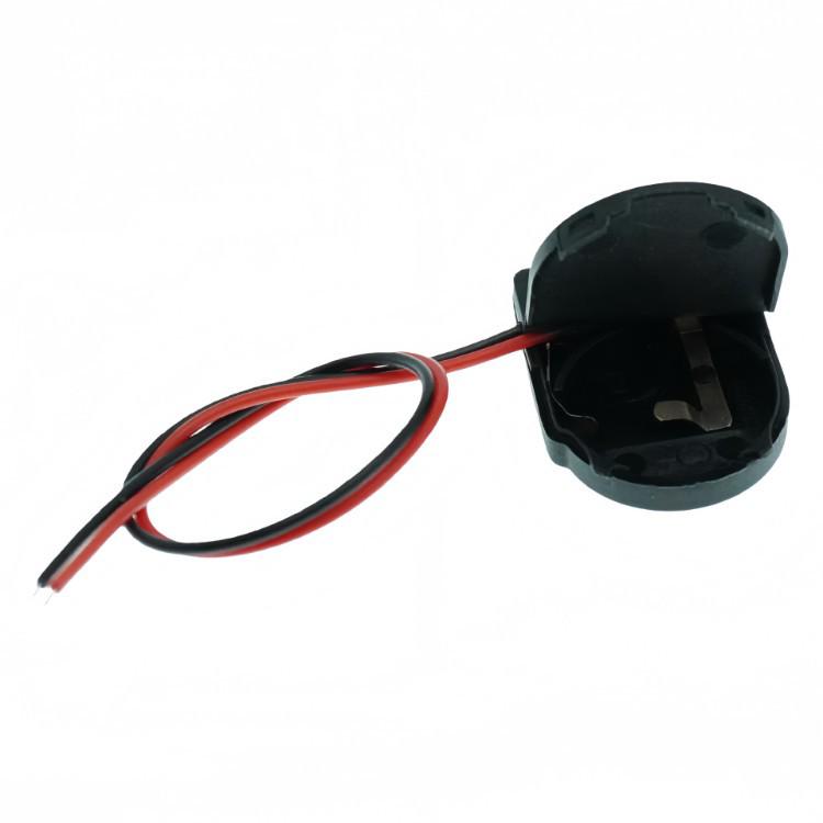CR2032/LIR2032 Button Cell Battery Holder with Switch and Wire - Flip Cover Design