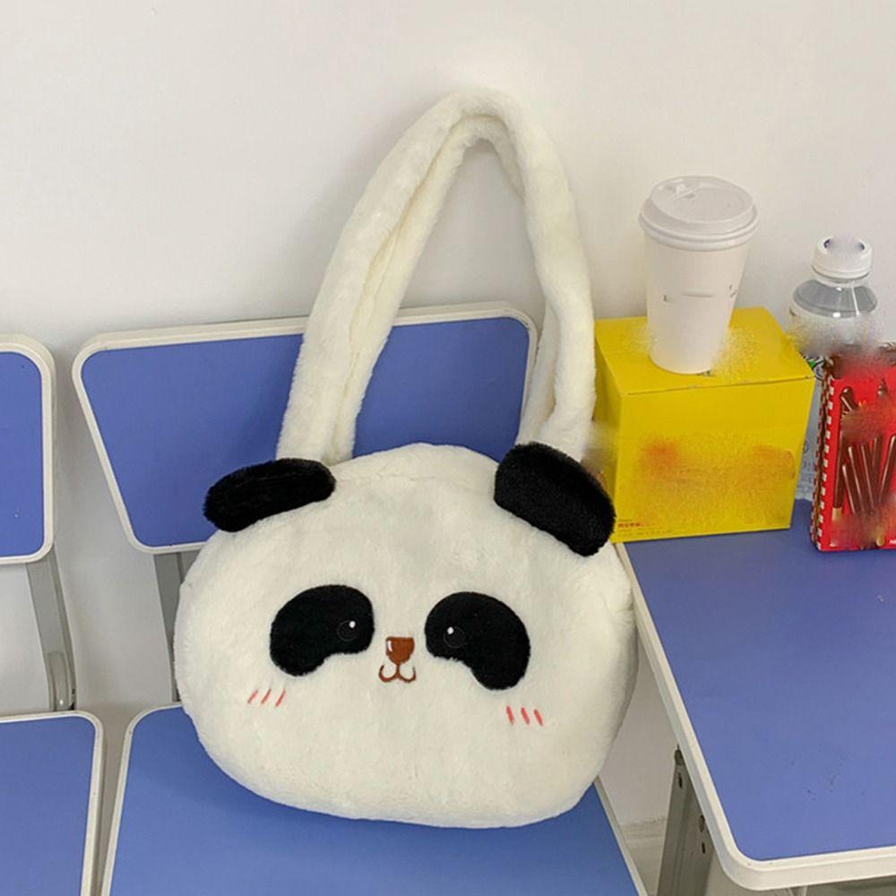 Animal Students School Bag Plush Cartoon Messaage Bag Adjustable Panda Backpack  Travel