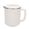 Portable Electric Kettle White 600ml Stainless Steel Interior Insulated Hot Water Kettle for Tea Coffee