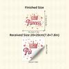 Princess Crown Gold Foil Self-Adhesive Wall Stickers, Realistic Metallic Home Door Decal for Bedroom Living Room Decoration