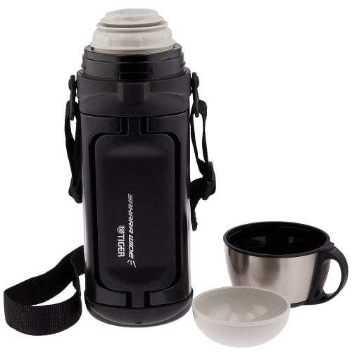 Tiger Vacuum Insulated Water Bottle, 1500ml with Cup, Large Capacity, Stainless Steel Bottle, Keeps Drinks Hot or Cold, Clear Stainless Steel, MHK-A15