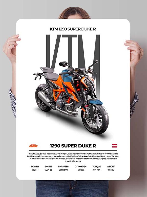 

K-KTM Tinplate Sign Motorcycle Poster Decoration Living Room Decor Men Custom Metal Signs for Garage Wall Art Decoration Retro 30x40cm(11.8x15.7inch)