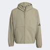 Adidas Unisex Myshelter Windbreaker Windbreaker Full Zip Jacket Beige