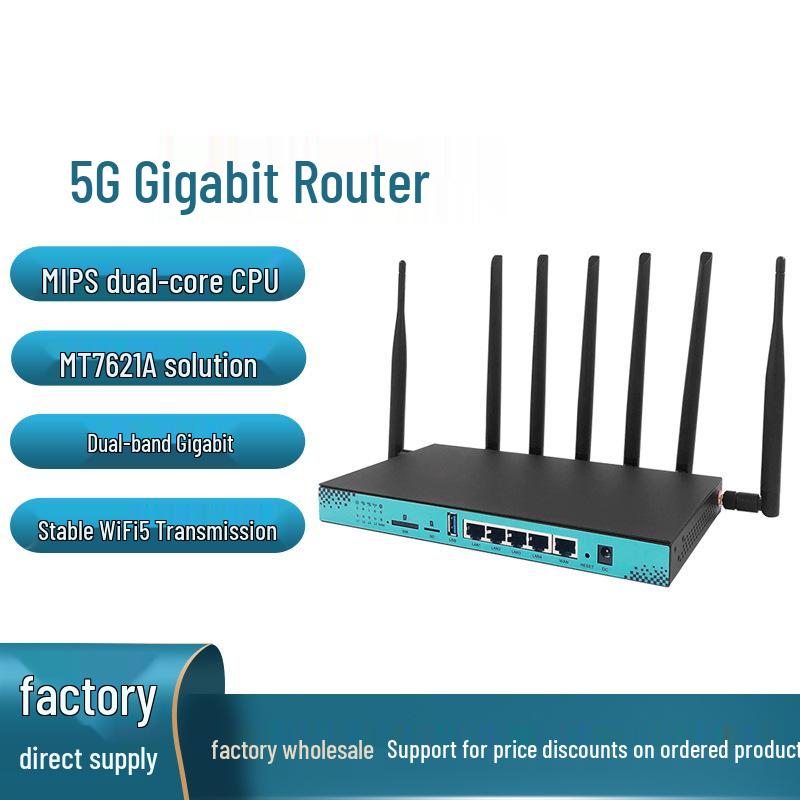 Dual-Band 5G Router with 1000Mbps Speed and Dual-Core CPU for Home Use