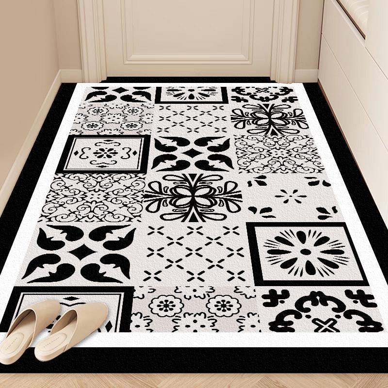Retro American Non-Slip Wear-Resistant Leather Entrance Mat