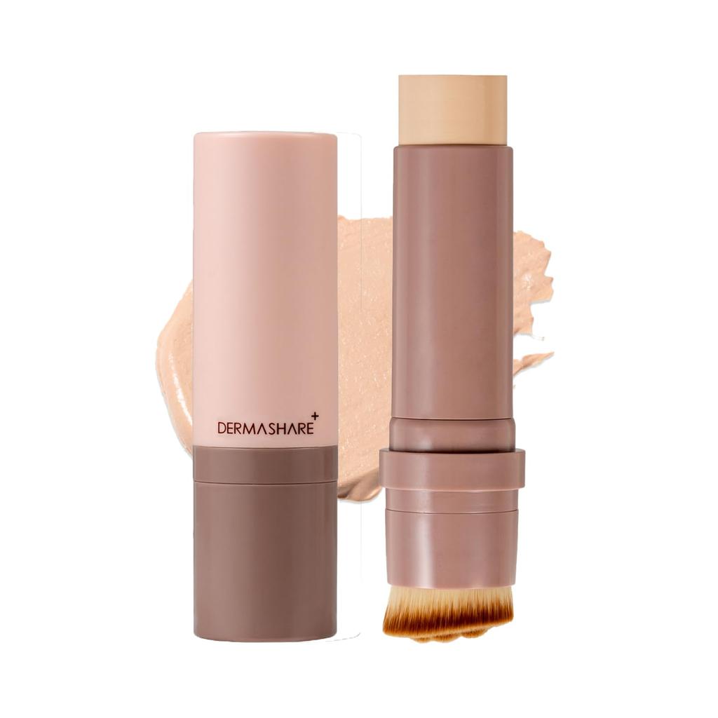 Foundation Stick Foundation für alle Hauttypen abnehmbar Natürliches Beige [DERMASHARE] Pinsel, Typen, Vegan, Pinsel, 14g, Dermashare,