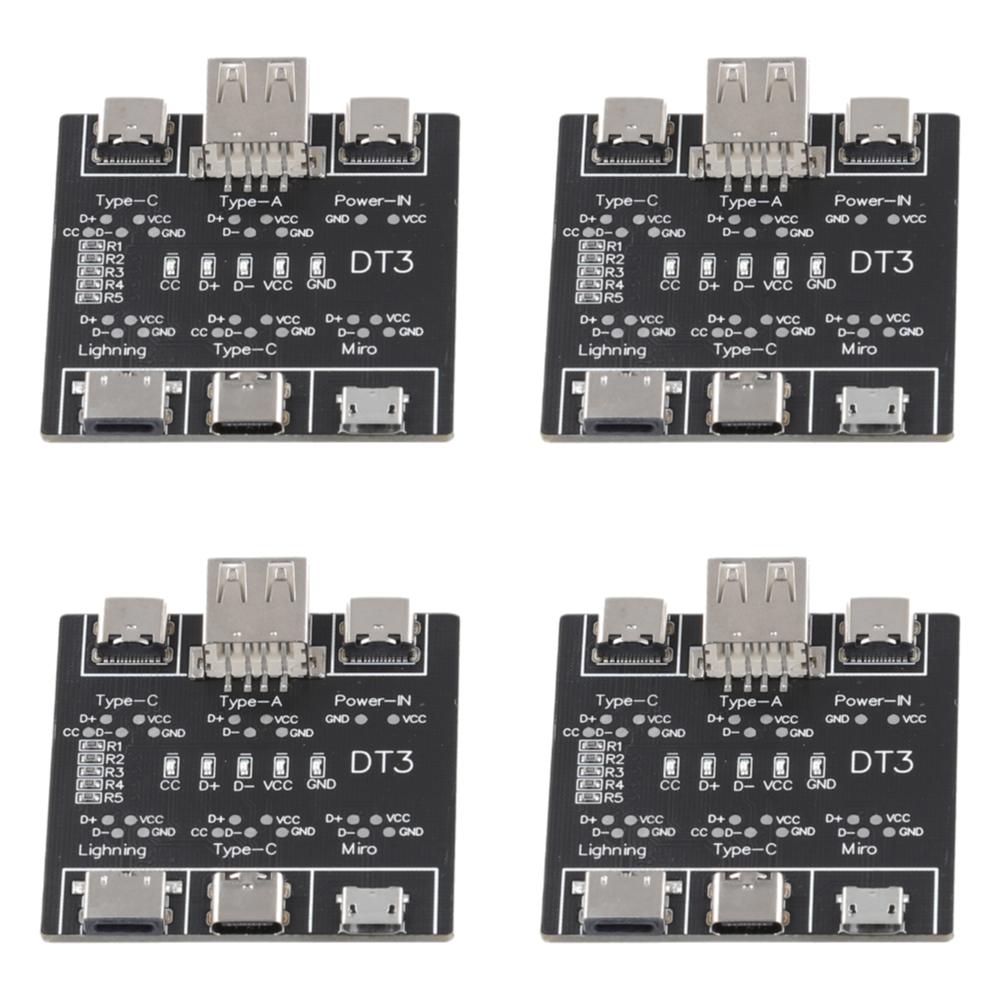 DT3 USB Cable Tester USB Type-C Date Cable On-Off Detection Data Cable Inspection Board USB Cable Checker for iOS Android