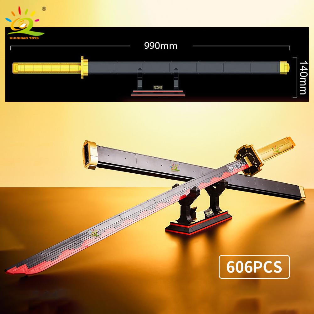 Samurai Sword Building Blocks Ninja Blade Katana Japanese Anime Butterfly Nichirin Knife Bricks Children Toys for Adult