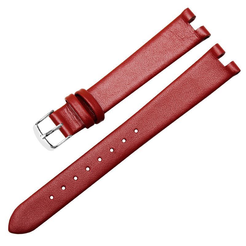 

Ремешок для часов из натуральной кожи с женской совместимой пряжкой на цепочке для часов, вогнутый интерфейс, аксессуар 12 мм, 16 мм, 20 мм 16mm