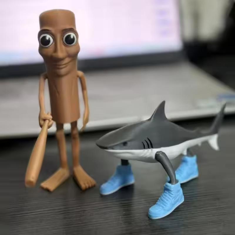 

Фигурка Акулы Фигурка Настольное Украшение Фигурка Орнамент Смешная Кукла 3D Печатная Игрушка Модель Подарок на День Защиты Детей День Рождения Новый