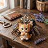 Acrylic Cat Keychain Cute Cartoon Kitten Hanging Ornaments Fashion Cat Pendant  Daily Carry