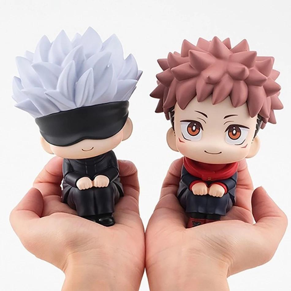 Anime 10cm Jujutsu Kaisen Figure Itadori Yuji Gojo Satori Fushiguro Megumi Kugisaki Kawaii Toy Car Decoration PVC Model Toy Gift