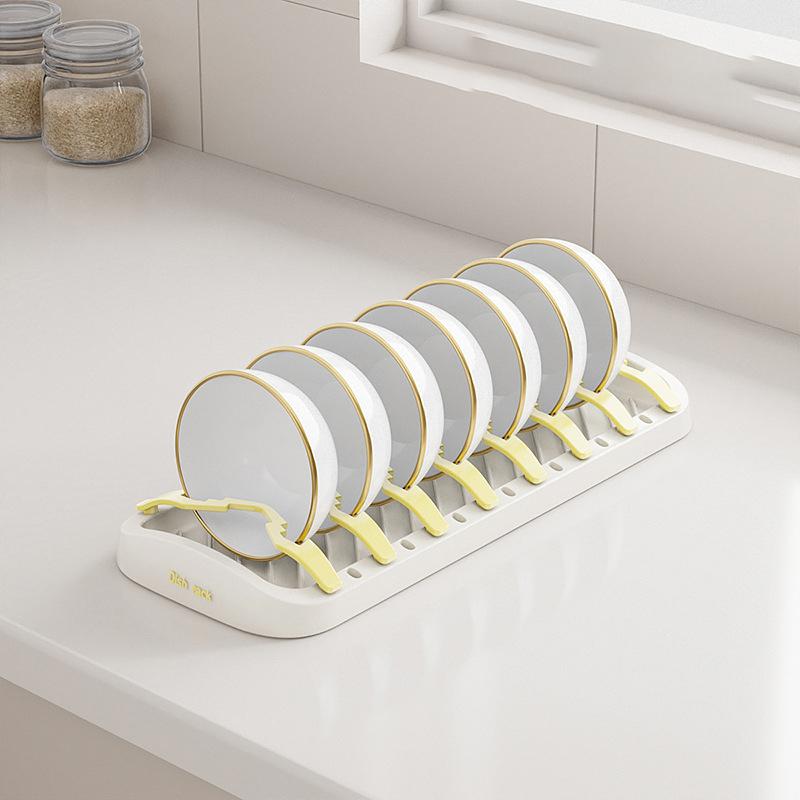 

Подставка для мисок Поднос для хранения обеденных тарелок Сушилка для посуды Подставка для сушки мисок Съемный кухонный органайзер Полка для хранения пакетиков приправ
