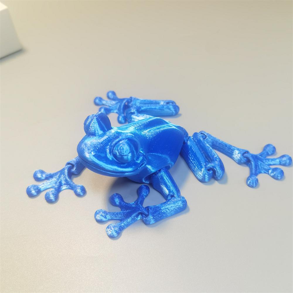 Realistic 3D Frog Toy with Movable Joints - Desktop Ornament and Gift Collection