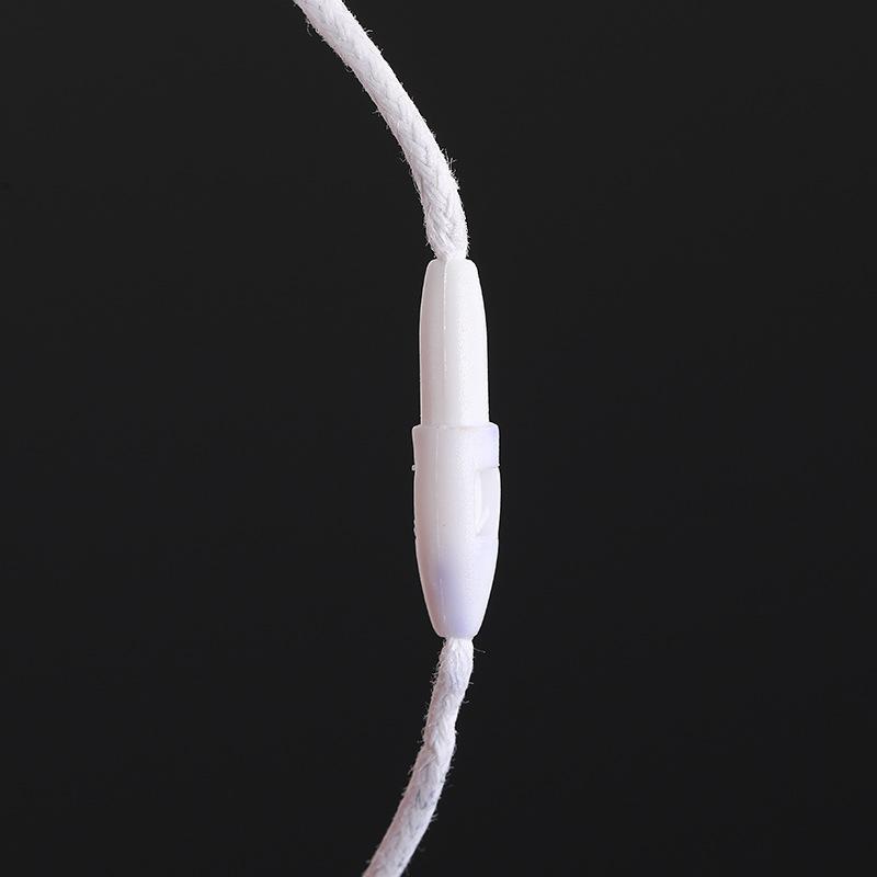 Hot Sale Stock Polyester Snap Lock Bullet Head Seal Tag Hangtag for Stringing on Plastic Cotton Tags for Garments Bags Shoes