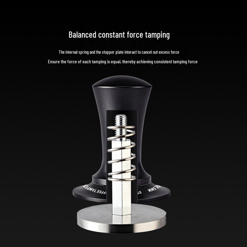 58mm Flat Bottom Stainless Steel Pressure Tamper with Scale for Coffee