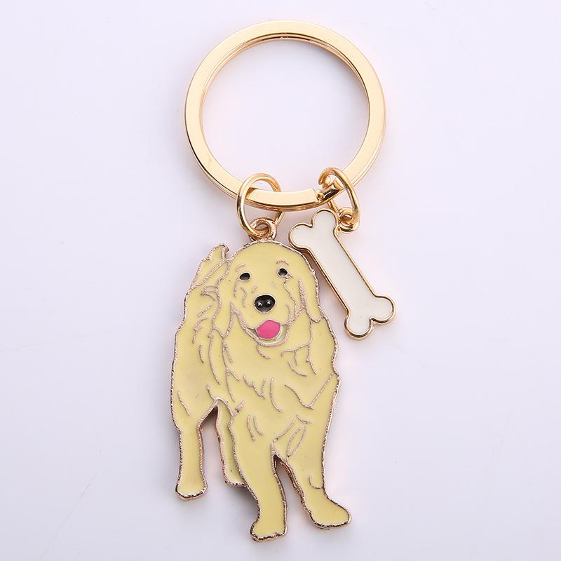 Cute Dog Keyring Gifts Fashionable Animal Charms Small Accessories Car Keyrings and Bag Charms