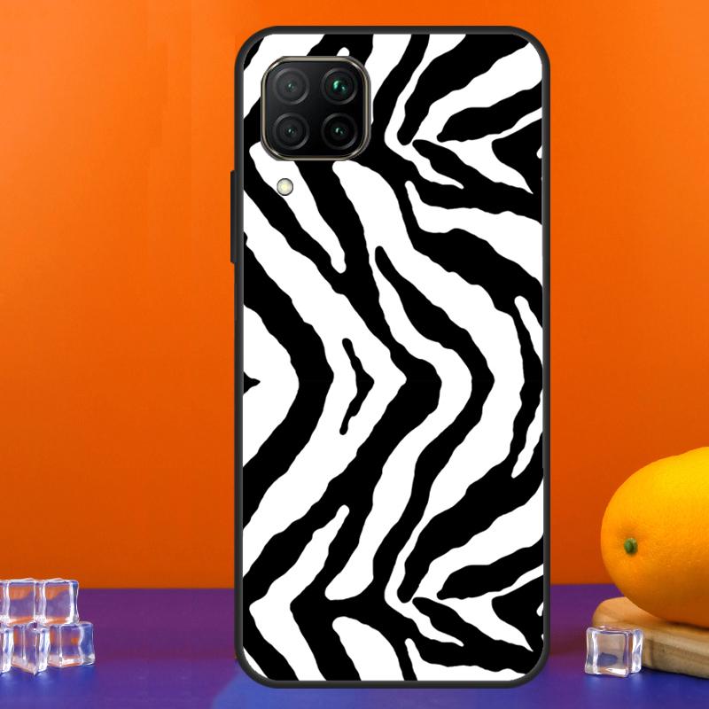 Black White Zebra Stripe For Huawei Nova 12s 12i 11i 8i 9 10 SE Y91 Y90 Y60 Y70 Y72 Y61 P20 P40 Lite P30 P60 Pro Case