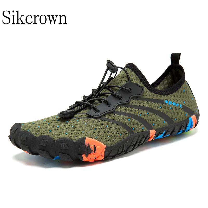 Fashion Green Swimming Shoes Men Beach Aqua Barefoot Sneakers Breathable Surfing Water Shoes for the Sea Outdoor Diving Women Sport Muje