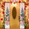 2D Flat, 2D Door Banner, 2pcs Pink Girly Christmas Reindeer Bunting with Couplet Door Hanging Flags - Suitable for Indoor/Outdoor Door Curtains, Entra