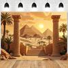 2D flat design 1-piece Egyptian pyramid tapestry suitable for living room bedroom and themed parties