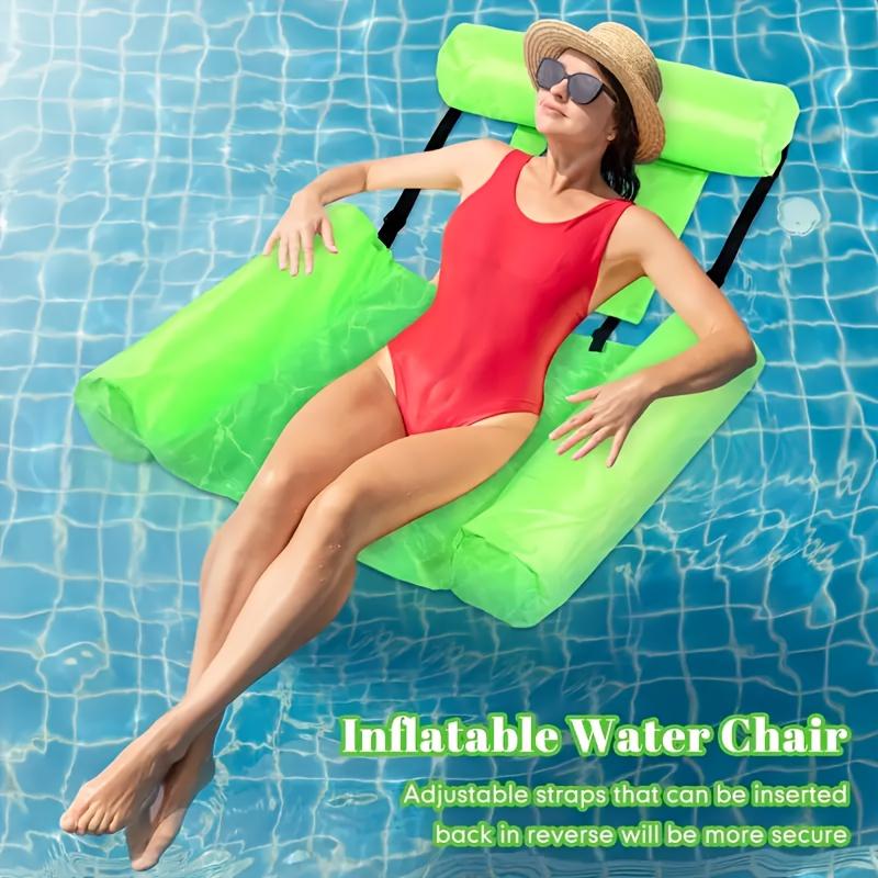 Hamac gonflabil cu apă albastră - șezlong pentru piscină pentru adulți, material PVC, confortabil și durabil pentru înot, relaxare și distracție în vacanță
