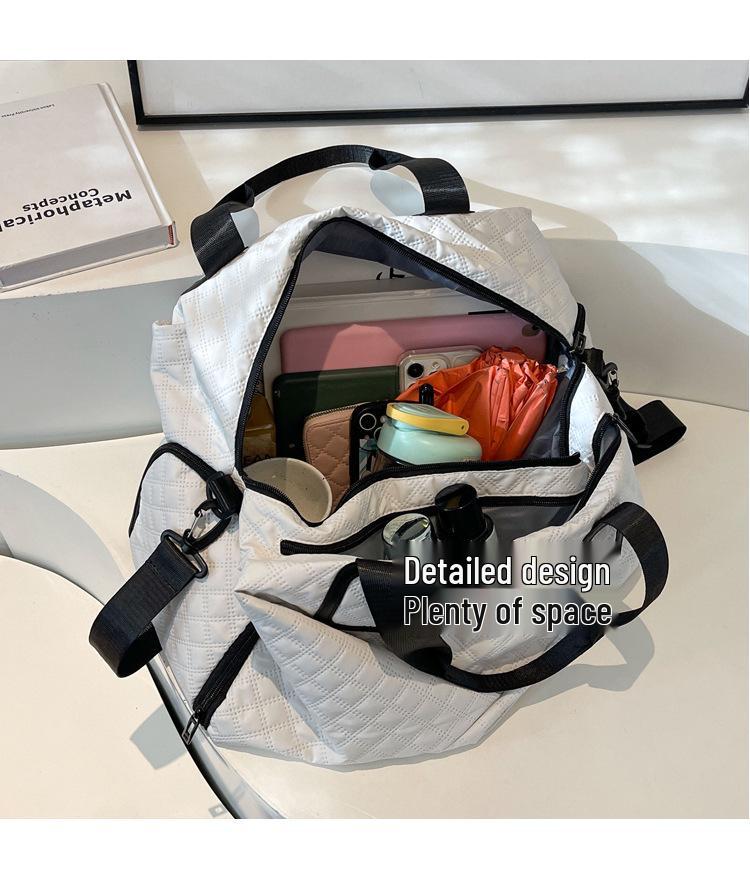 Women's Portable Cross-Border Duffel Bag with Wet/Dry Separation for Business Trips, Sports, Yoga, and Gym.