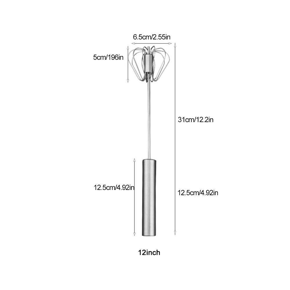 Semi Automatic Egg Beater 304 Stainless Steel Egg Whisk Manual Hand Mixer Self Turning Egg Stirrer Kitchen Accessories Egg Tools