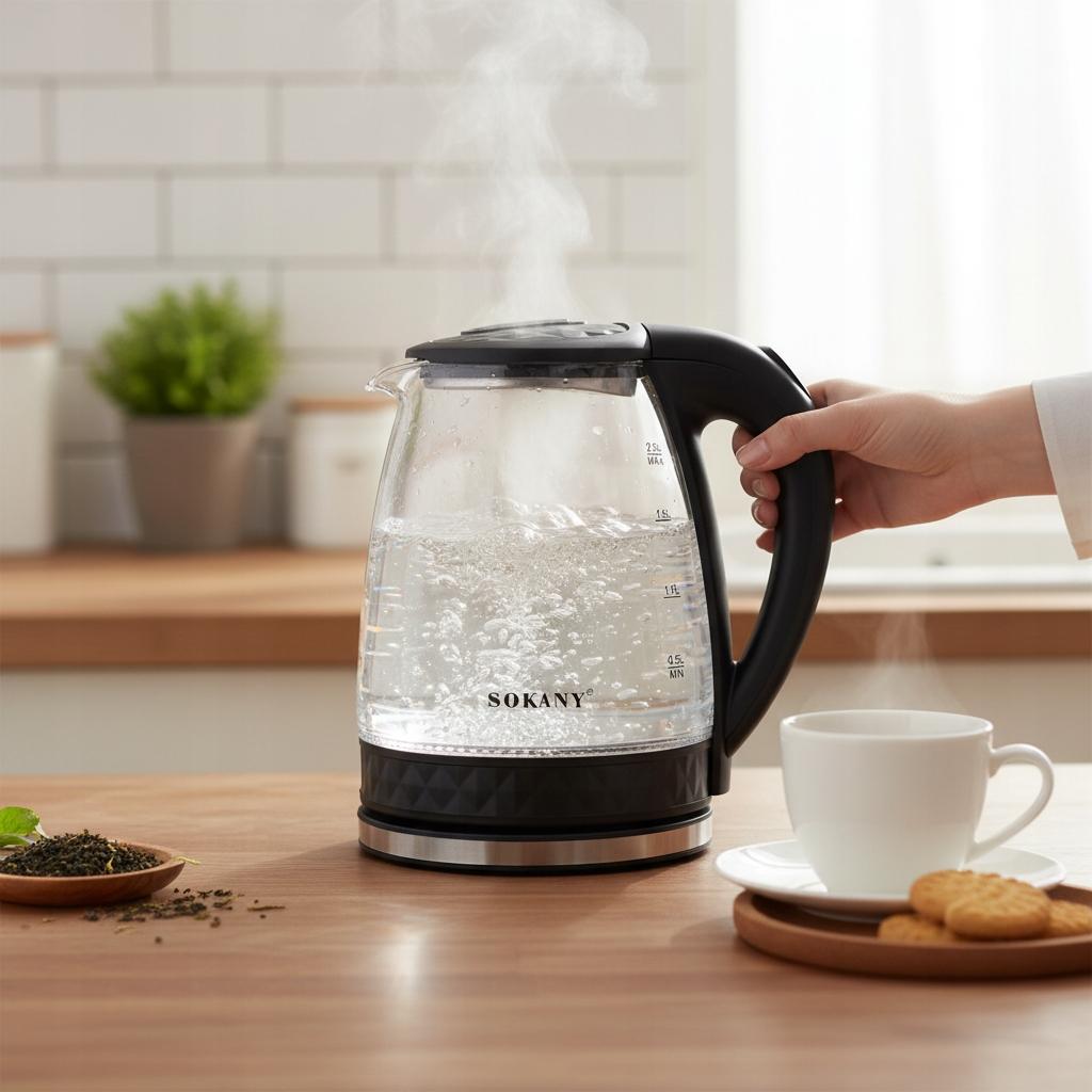 Electric Kettle Glass 1500W LED Illuminated