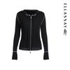 ELLASSAY Women's 100% Merino Wool Ribbed Hooded Knit Sweater