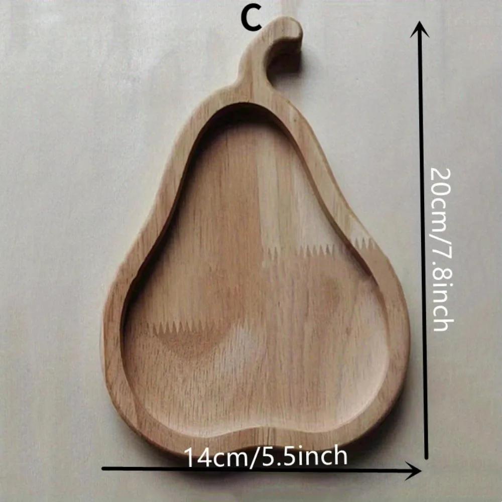 

Портативна тарілка для закусок Компактне зберігання Білка Дерев’яний піднос для закусок Груша Яблуко Піднос для фруктів Контейнер для горіхів Посуд Аксесуари