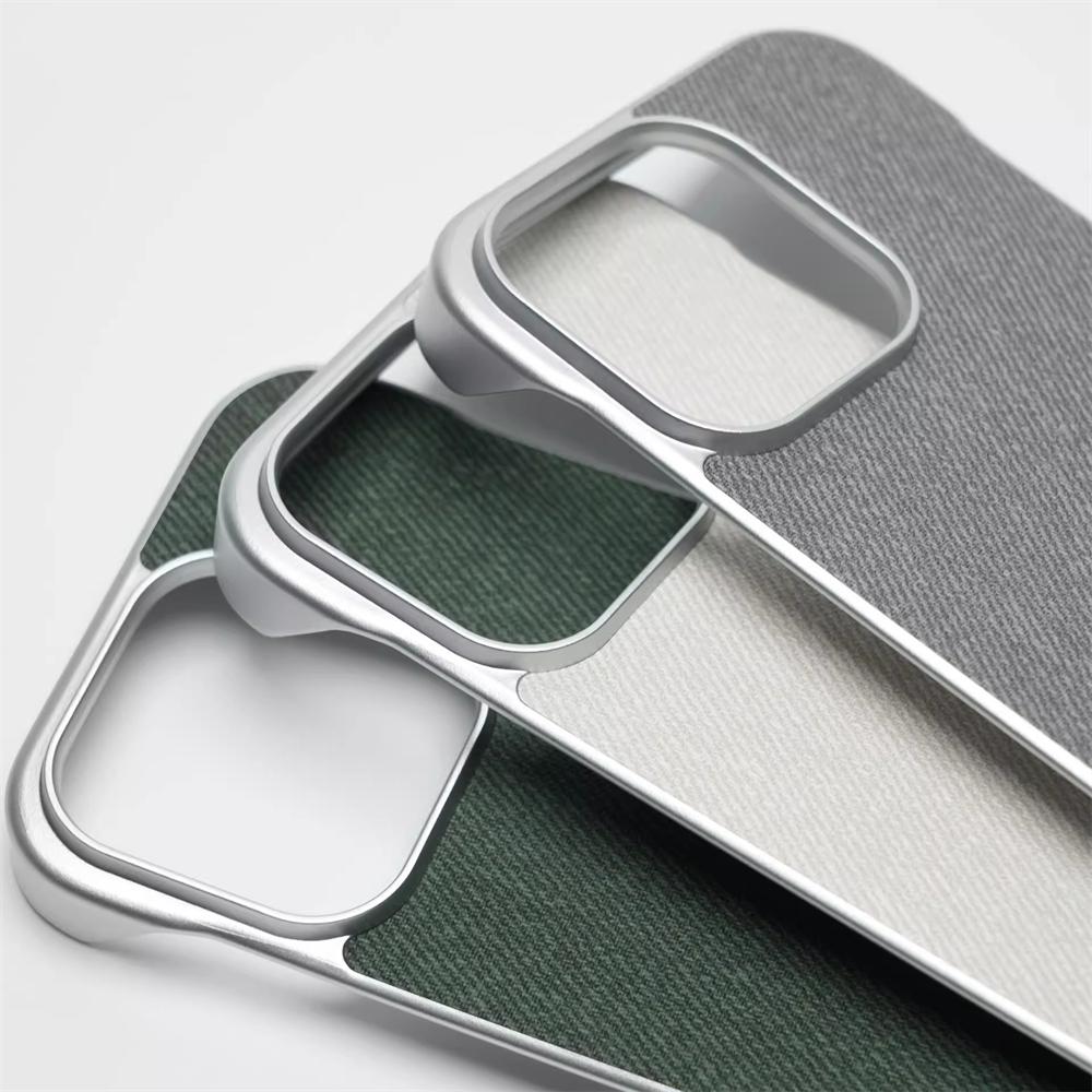 Ultra Thin Light Frameless Cloth Texture Slim Case For iPhone 17 Air 16 Pro Max 15 14 For Magsafe Magnetic Wireless charge Cover