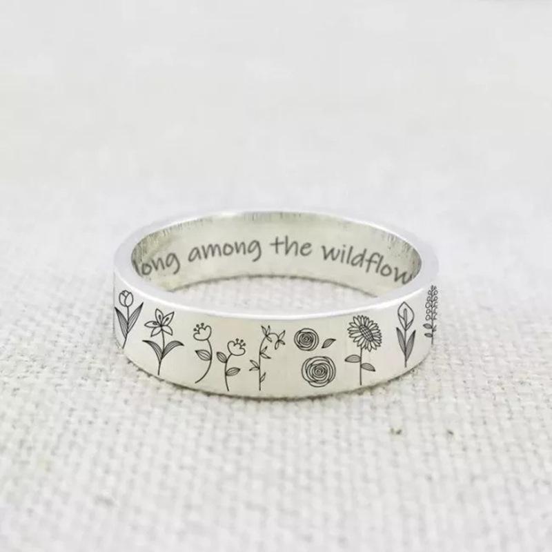 

Wildflower Retro Rose Sunflower Ring Size 10