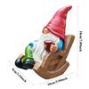 Gartenzwerge Outdoor Kaffeetrinkende Zwerge Dekorationen für den Garten Harzfigur Ornament Skulptur für Mütter Frauen Gartenarbeit