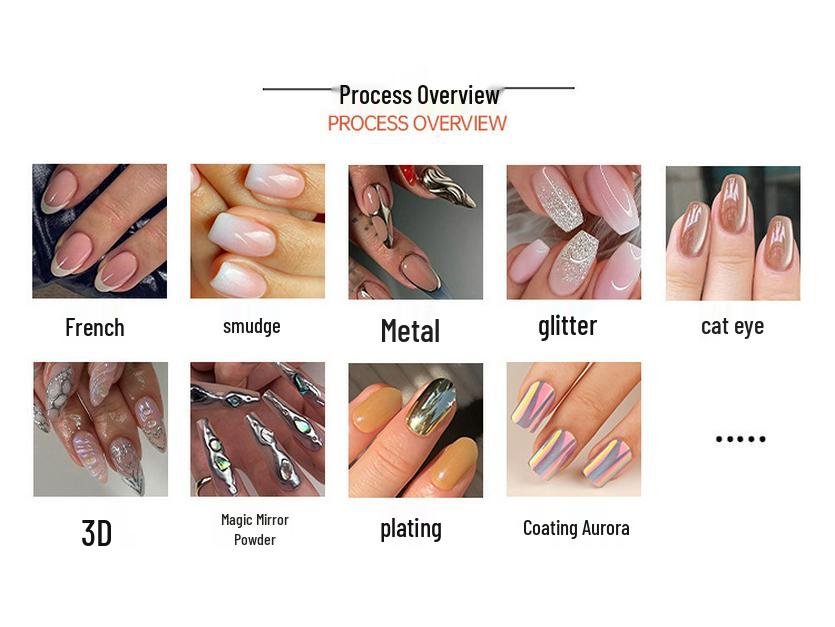 3D Florale Lange Spitze Französischer Stil Tragbare Nagelkunstspitzen