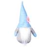 Leprechaun de Pâques décoratif avec barbe et chapeau bleu 15 cm