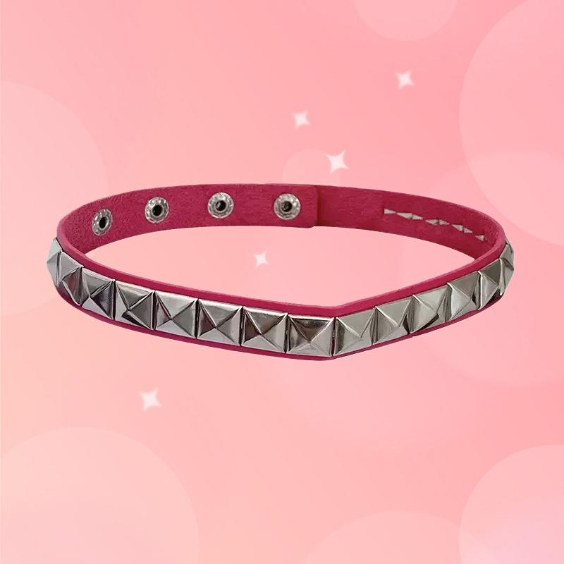 Black Pu Leather Square Rivets Gothic Punk Chokers Collar Choker Necklace For Goth Sexy Women Girl Cosplay Party Jewelry