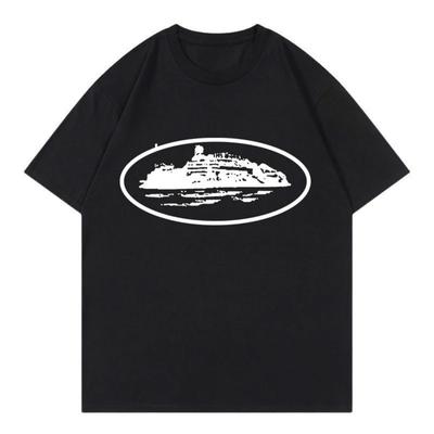 2026 Summer Men's Casual Printed High-quality Street T-shirt Retro Soft Loose Holiday Sports Short Sleeved T-shirt
