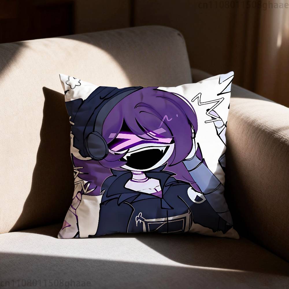 Murder Drones Pillow Case Square DoubleSided Printing Short Plush Sofa Cushion Cover Bedroom Bedside Pillow